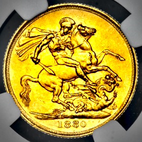 1880 8/7 Victoria Sovereign