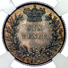 Rare 1850 Victoria Sixpence