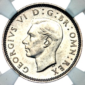 1952 George VI Sixpence