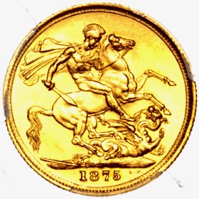 1875 M Victoria Australia Melbourne Mint Sovereign