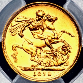 Extremely Rare 1879 Victoria Sovereign